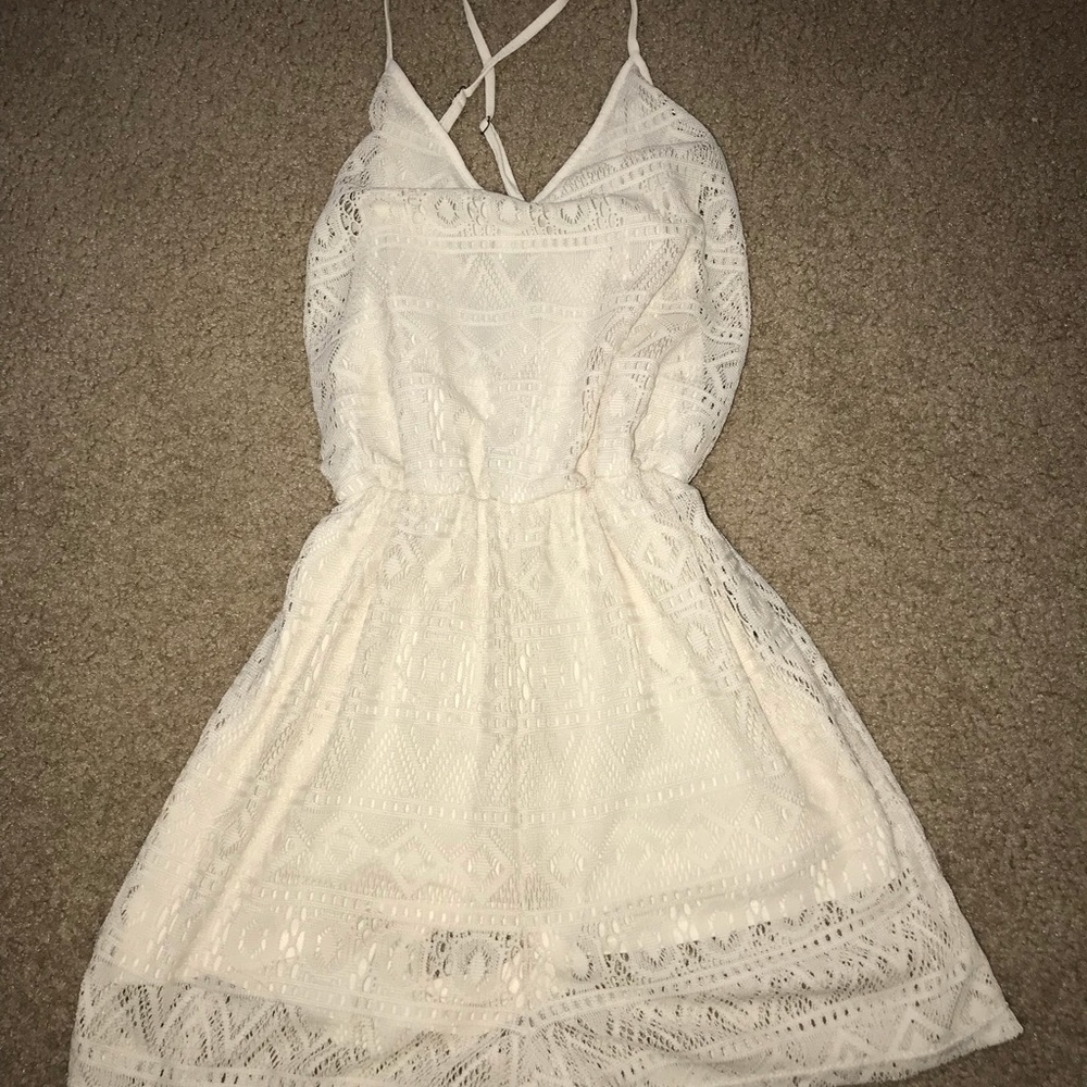 Off-white Lace Romper